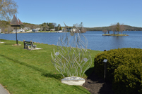Meredith, NH - Sailboat Sculpture, Fire Sculpture, and Indian Island